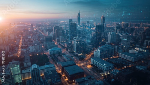 A futuristic smart city sho...