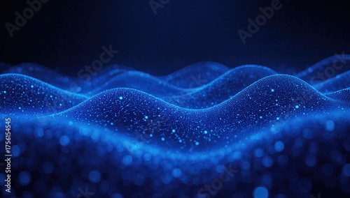 Vibrant indigo digital terr...