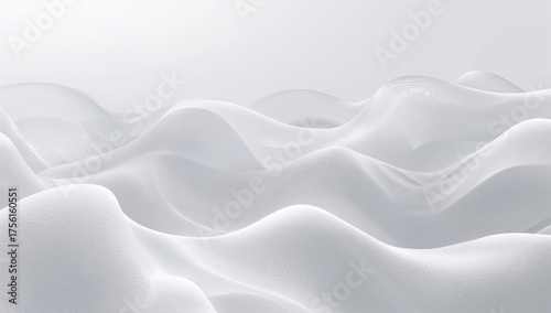 Abstract white waves formin...