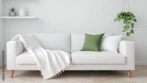 Minimalist living area feat...