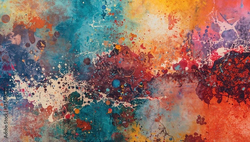 Oil and watercolor abstract...