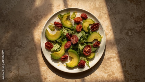 Rustic Salad with Avocado a...