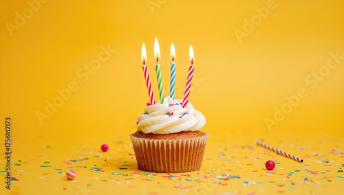 Festive cupcake adorned wit...