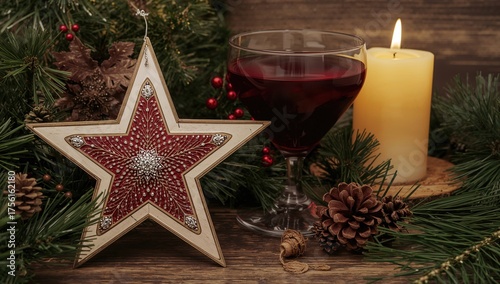 Festive ornament featuring ...