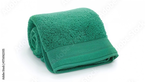 Green cotton towel folded n...