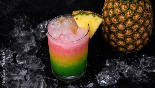 A refreshing beverage with ...