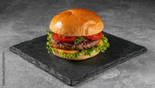 Big Homemade Burger Served ...