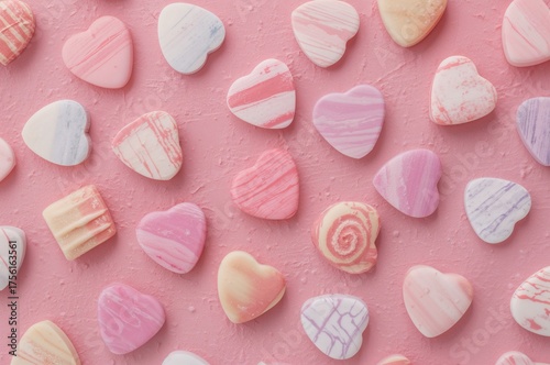 Assorted pastel heart-shape...