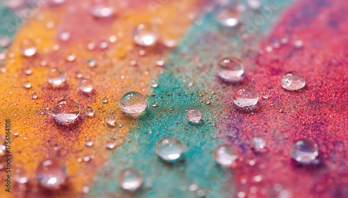 Water droplets on a vibrant...