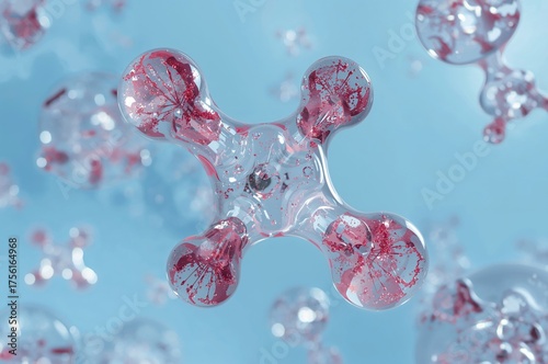 3D translucent molecular st...