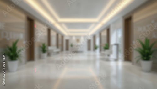 Blurred upscale medical fac...