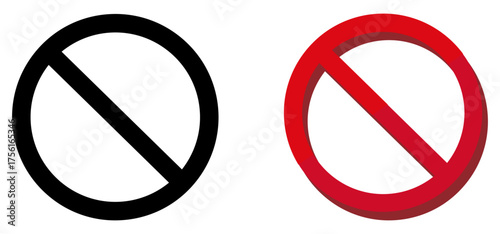 Forbidden sign not allowed in red and black. Forbidden sign not allowed in red and black . ban icon symbol. ban, forbidden, blocked, not, allowed, stop, vector, illustration