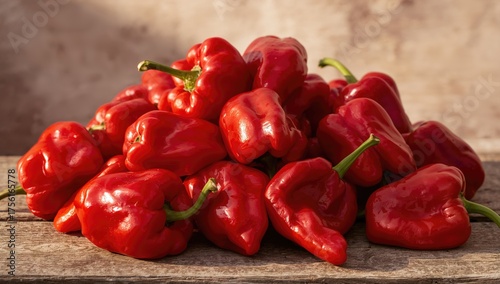 A Heap of Vibrant Crimson P...