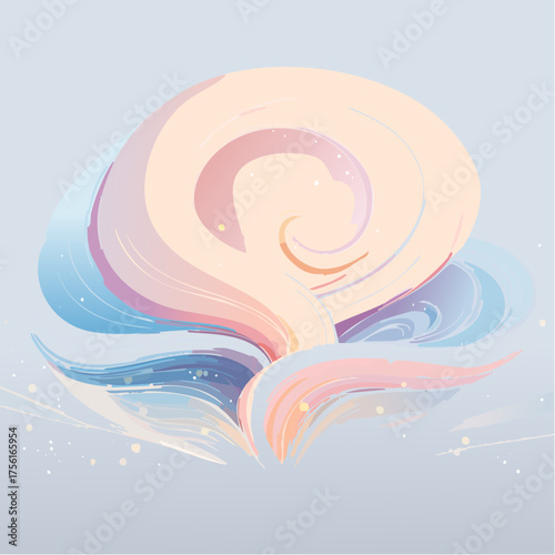 Abstract Swirl of Colors Representing Creativity and Flow.