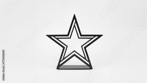 Star-shaped black metal boo...