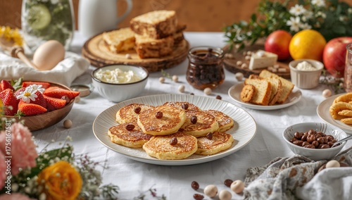 Preparing holiday pancakes ...