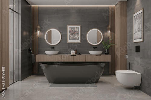 Modern bathroom design feat...