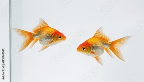 Two solitary goldfish again...