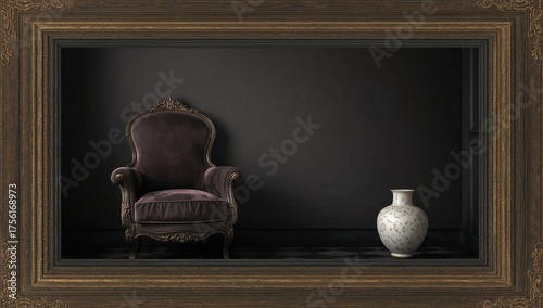 A cozy chair and decorative...