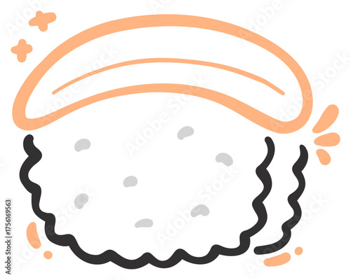 Adorable Sushi Roll Sticker