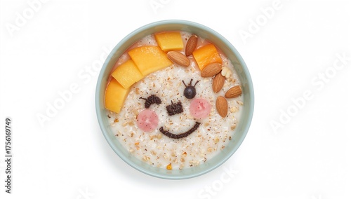 Healthy morning meal with o...