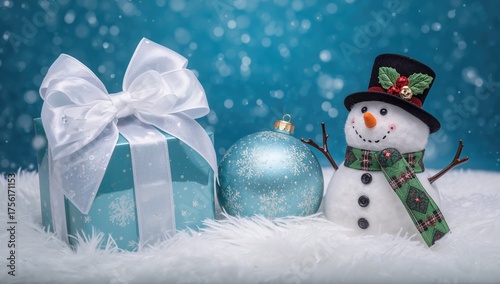Festive ornaments, a big wh...