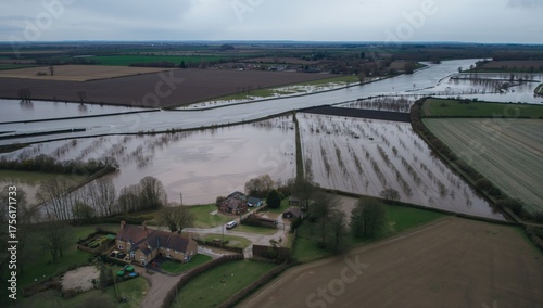 Drone aerial view of submer...