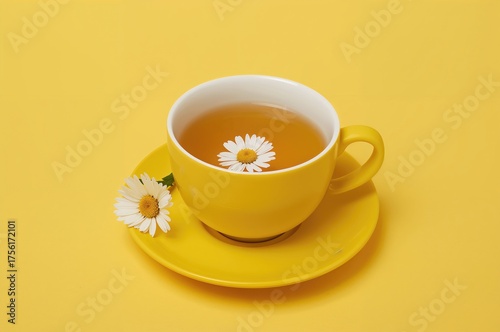 Yellow cup and saucer holdi...