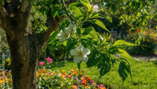 Detailed view of rich green...