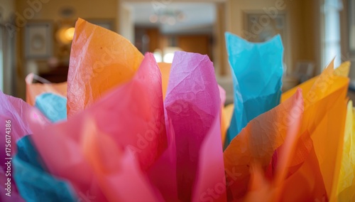 Detailed view of multicolor...