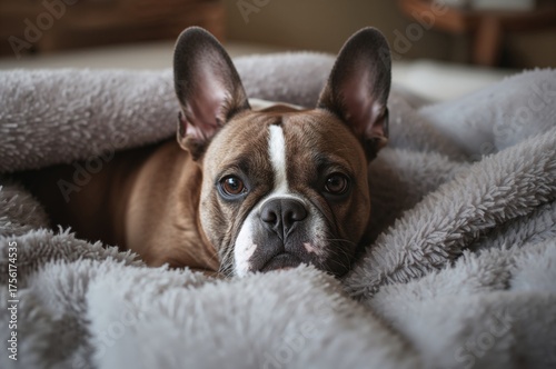 Canine Relaxing on a Cozy M...