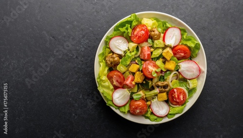 Simple veggie salad featuri...