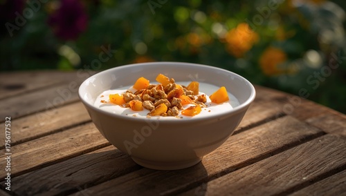 Close-up view of a bowl fil...