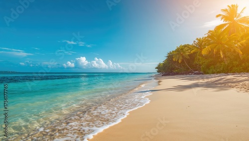 A stunning shore with soft ...