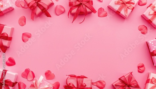 A lively pink backdrop deco...