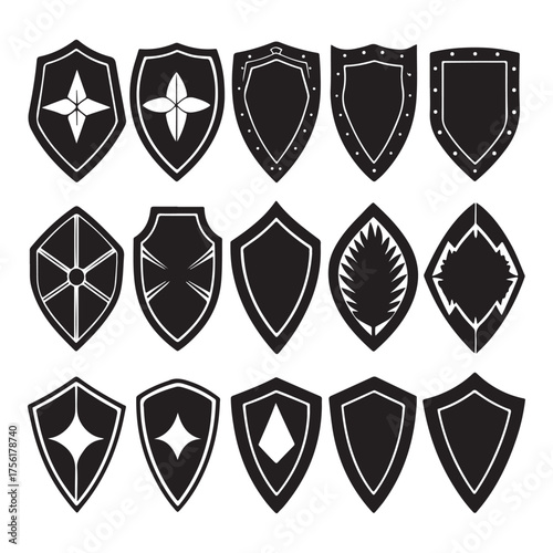 A hand Drow shield collection set