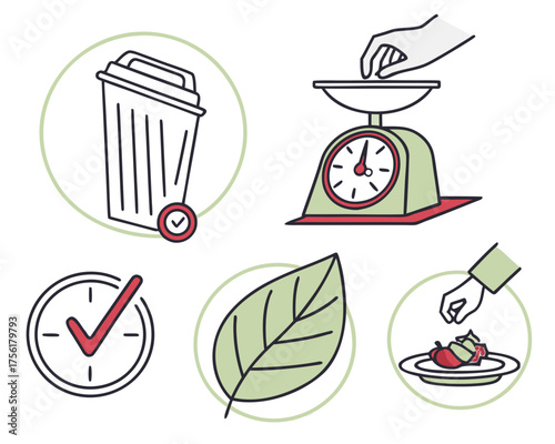 Illustration showing waste management process