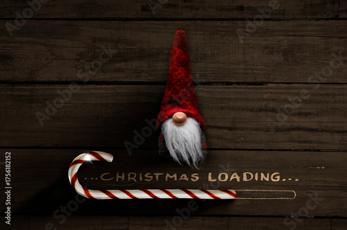 Weihnachtsmotiv mit Zuckerstange als 