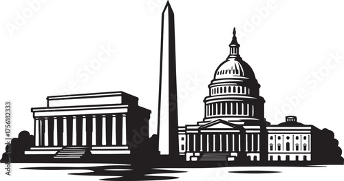Washington DC Silhouette Vector