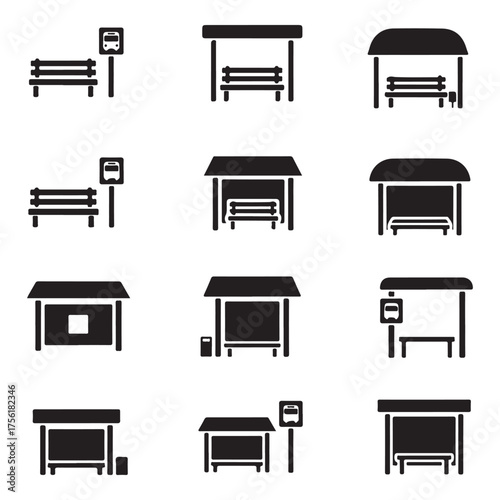 PrintPublic Transport Shelter Symbol