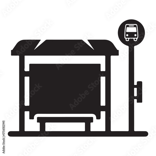 PrintPublic Transport Shelter Symbol