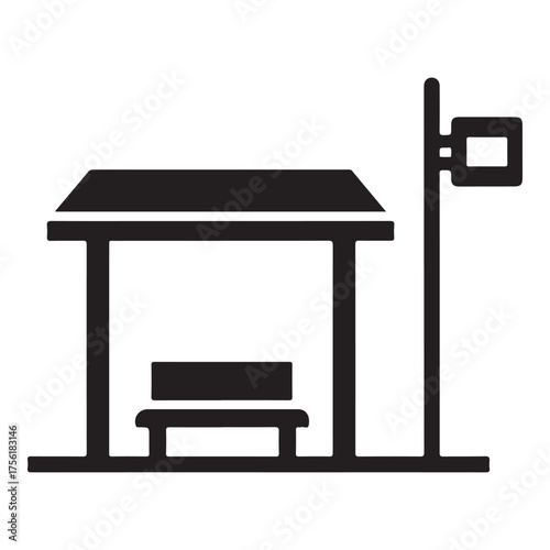 PrintPublic Transport Shelter Symbol