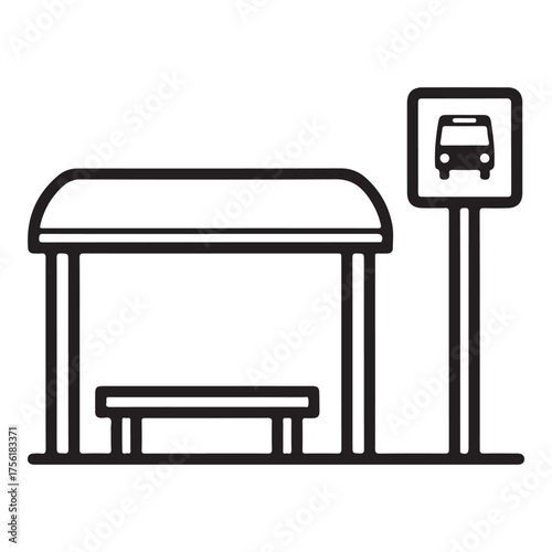 PrintPublic Transport Shelter Symbol