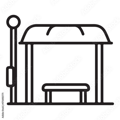 PrintPublic Transport Shelter Symbol