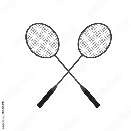 Badminton racket logo