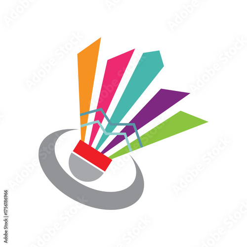 Badminton racket logo