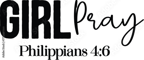 Girl Pray Philippians SVG Design