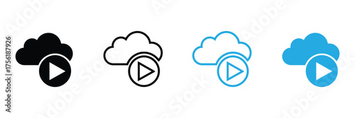 
Unlock seamless cloud streaming with this versatile icon set, perfect for web designs, apps, and presentations. Access your media anytime, anywhere with ease.