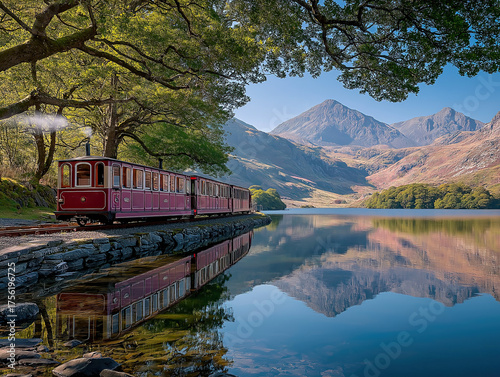 A historic steam train on t...