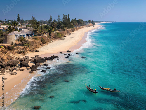 A scenic view of Tofo Beach...